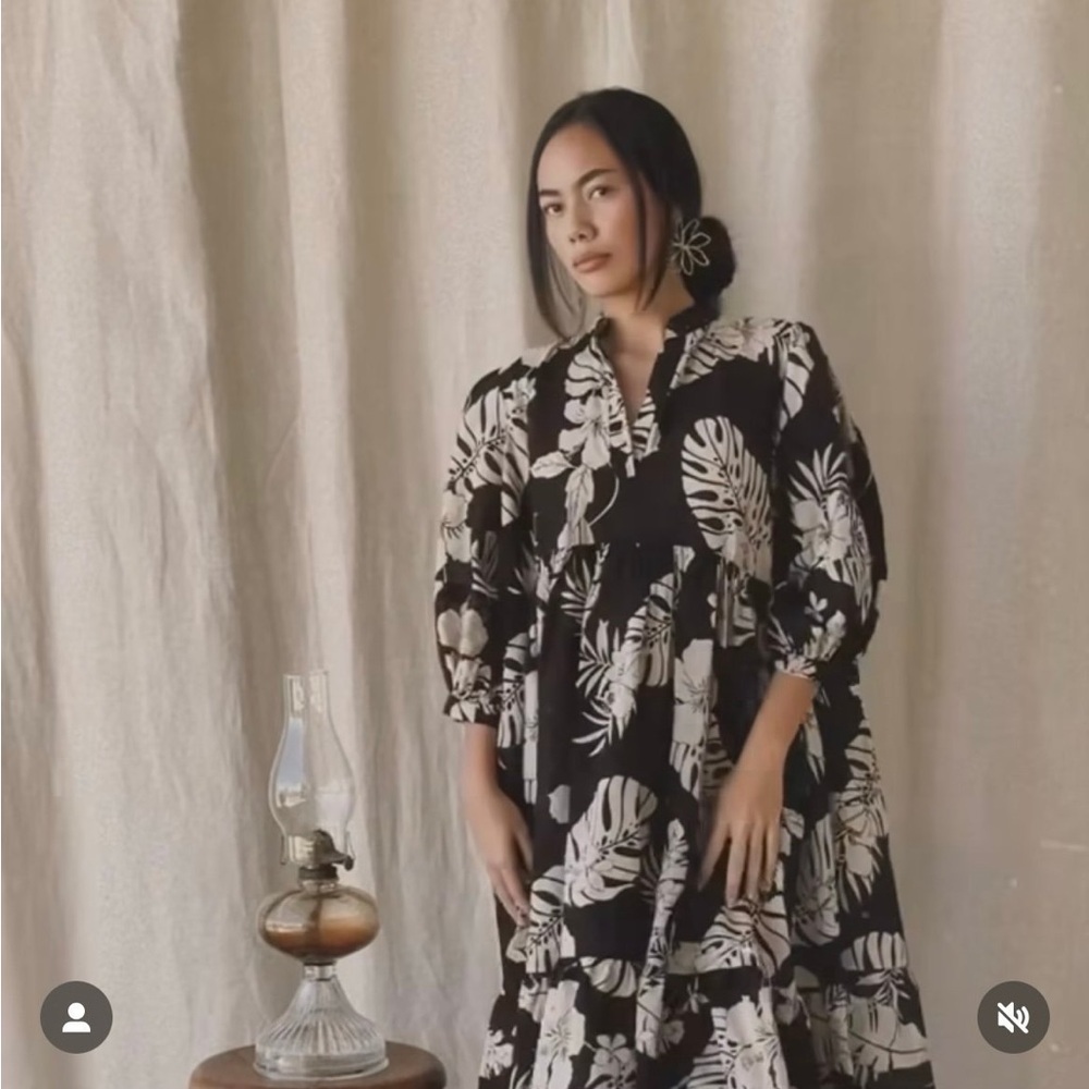Eimeo Enoha maxi dress black size medium
